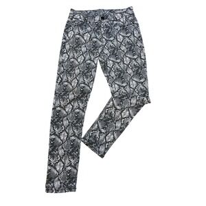 Seven7 Skinny Jeans Womens 6 Grey Excellent Snakeskin Tummyless High Rise Print